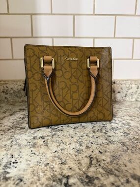 Calvin Klein Tan Monogram Purse